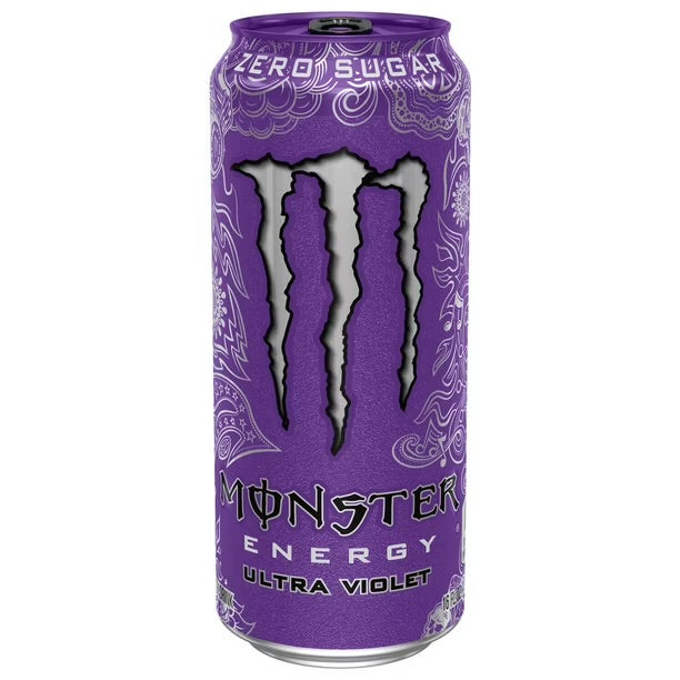 Monster Energy Drink, Ultra Zero Violet, 16 Fl Oz (Pack of 24)