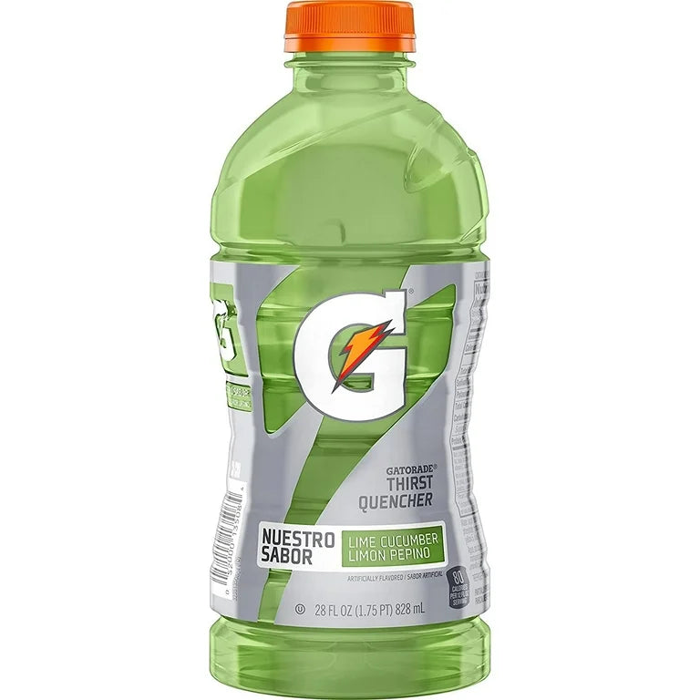 Gatorade Sports Hydration Drink, Lime Cucumber, 28 Fl Oz Bottle (Pack of 15)