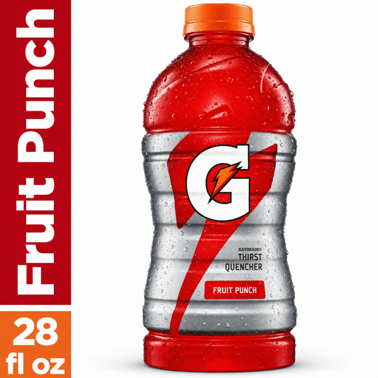 Gatorade Sports Hydration Beverage, Fruit Punch, 28 Fl Oz (Pack of 15)