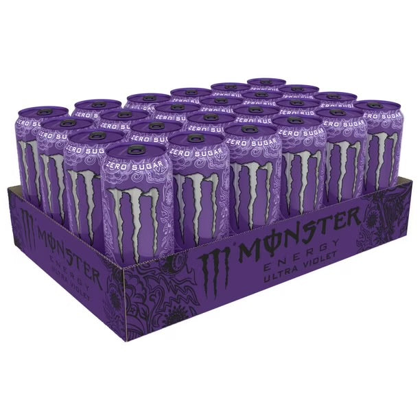 Monster Energy Drink, Ultra Zero Violet, 16 Fl Oz (Pack of 24)