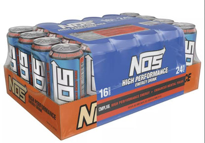 NOS High Performance Energy Drink 16 Fl Oz (Pack of 24)