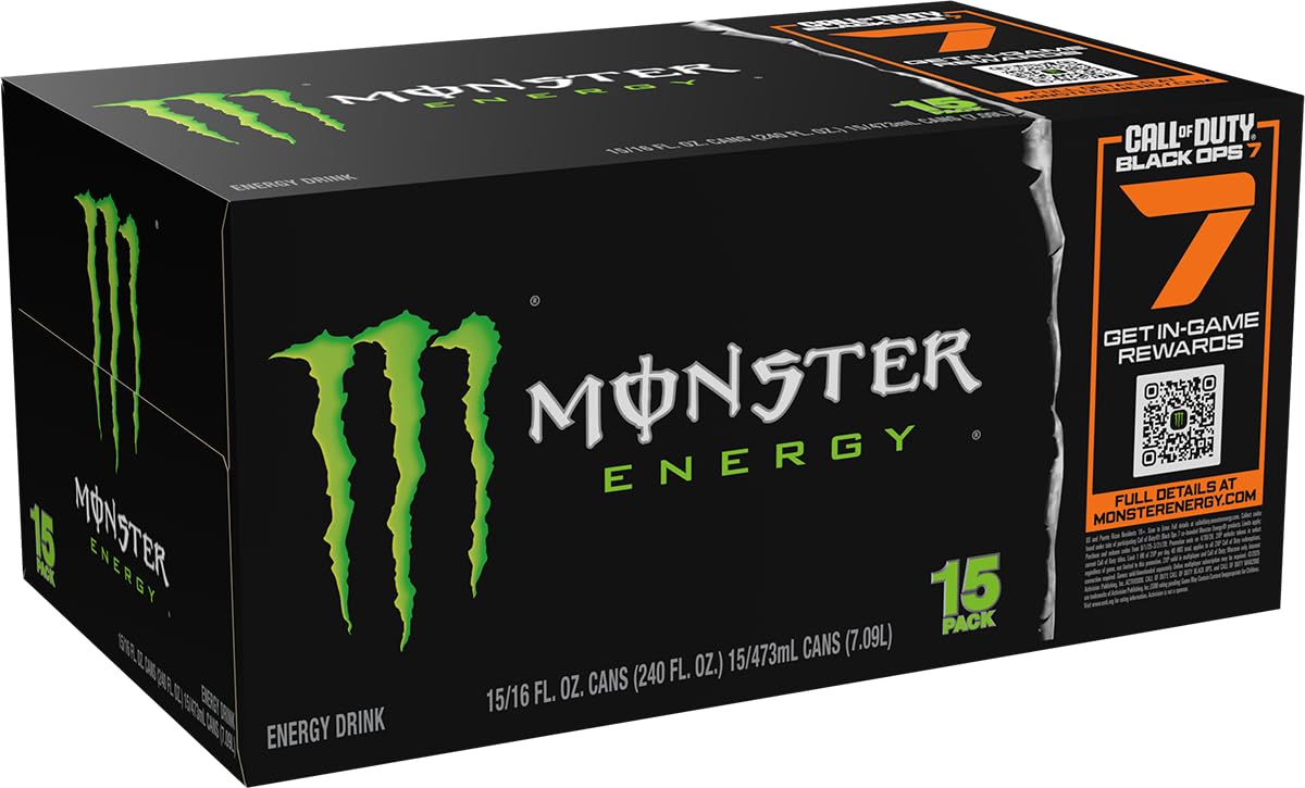 Monster Energy Drink, Green, Original, 16 Ounce | Pack of 15