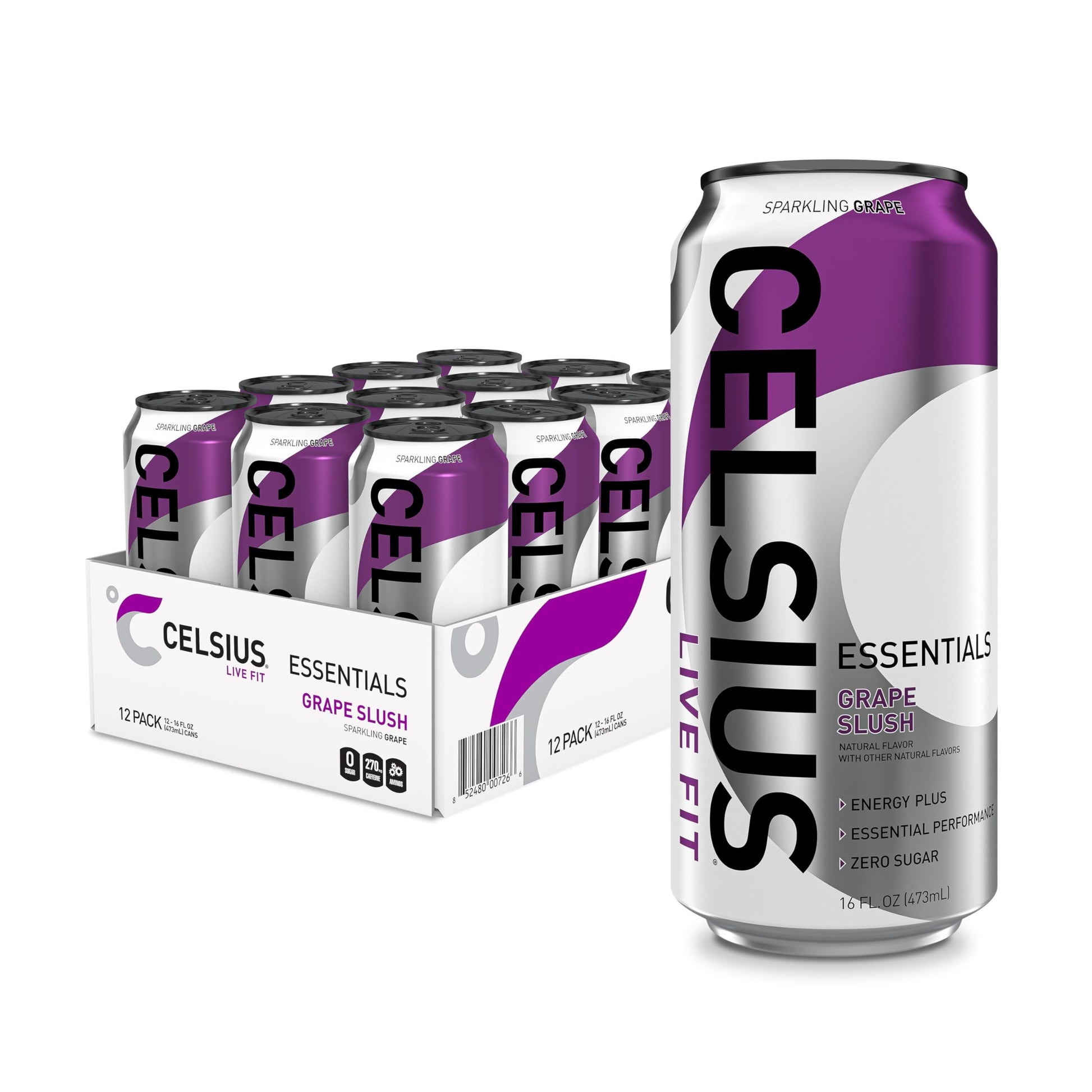 CELSIUS ESSENTIALS™ Sparkling Dragonberry, Sugar Free Performance Energy Drink, 16 Fl Oz (Pack of 12)
