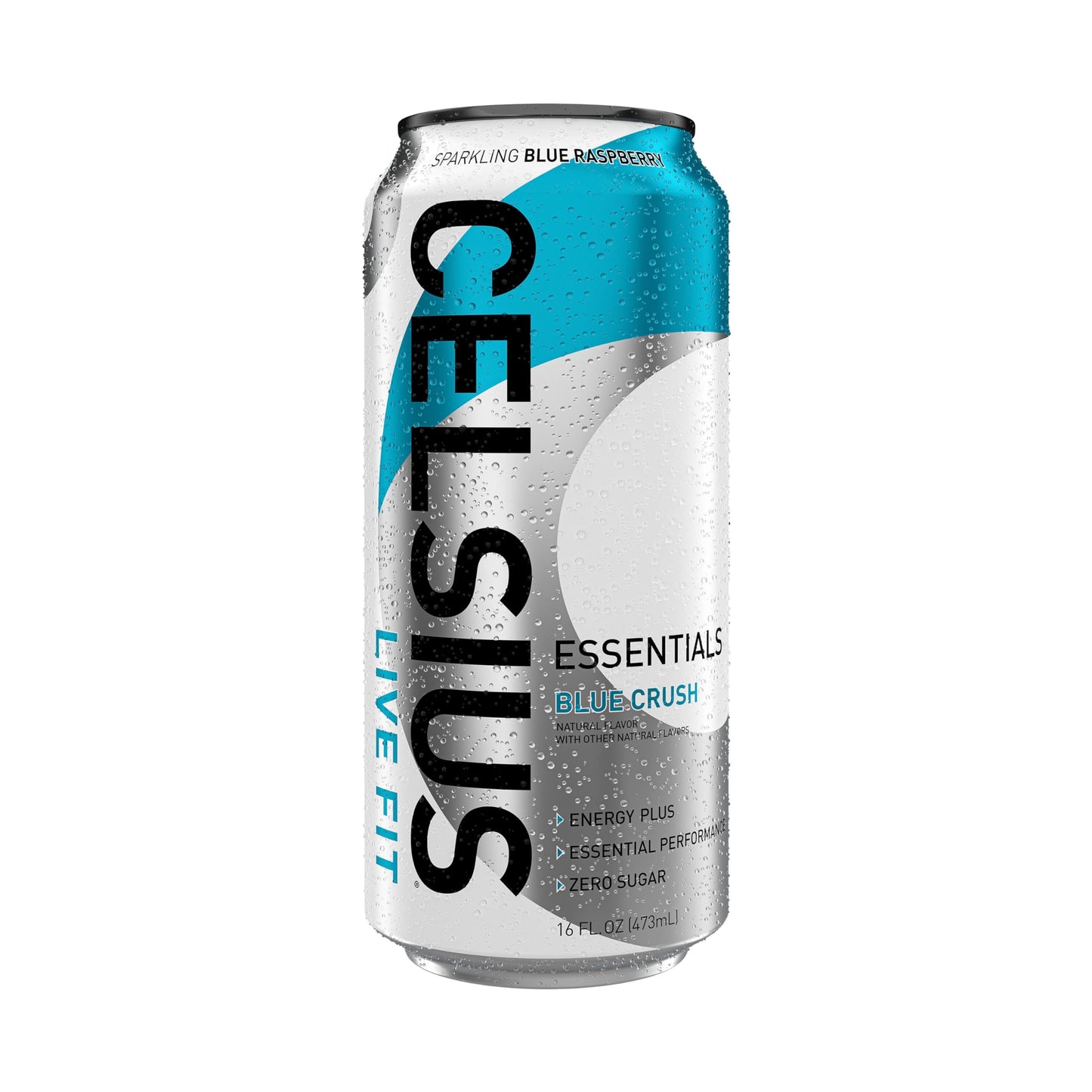 CELSIUS ESSENTIALS™ Sparkling Blue Crush, Sugar Free Energy Drink, 16 Fl Oz (Pack of 12)