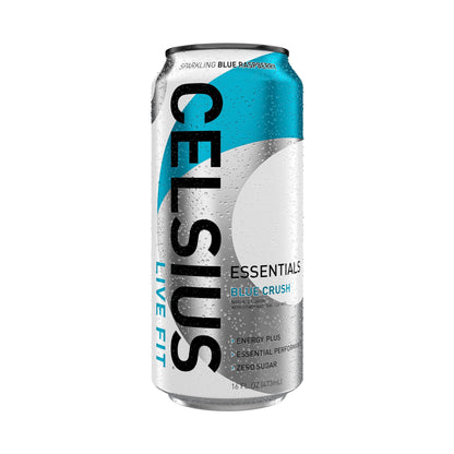 CELSIUS ESSENTIALS™ Sparkling Blue Crush, Sugar Free Energy Drink, 16 Fl Oz (Pack of 12)
