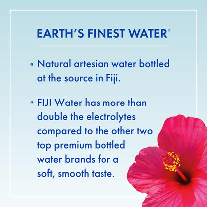 FIJI Natural Artesian Bottled Water, 1L (33.8 Fl Oz) (Pack of 12)