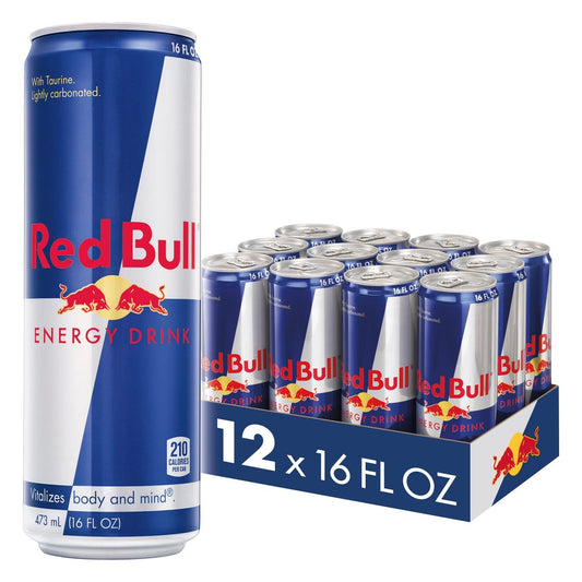 Red Bull Energy Drink, 16 Fl Oz (Pack of 12)