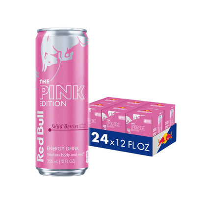 Red Bull Energy Drink, Pink Edition, 12 Fl Oz (Pack of 24)