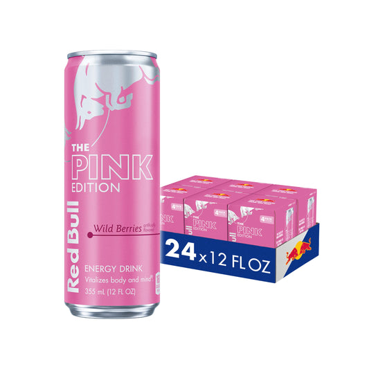 Red Bull Energy Drink, Pink Edition, 12 Fl Oz (Pack of 24)
