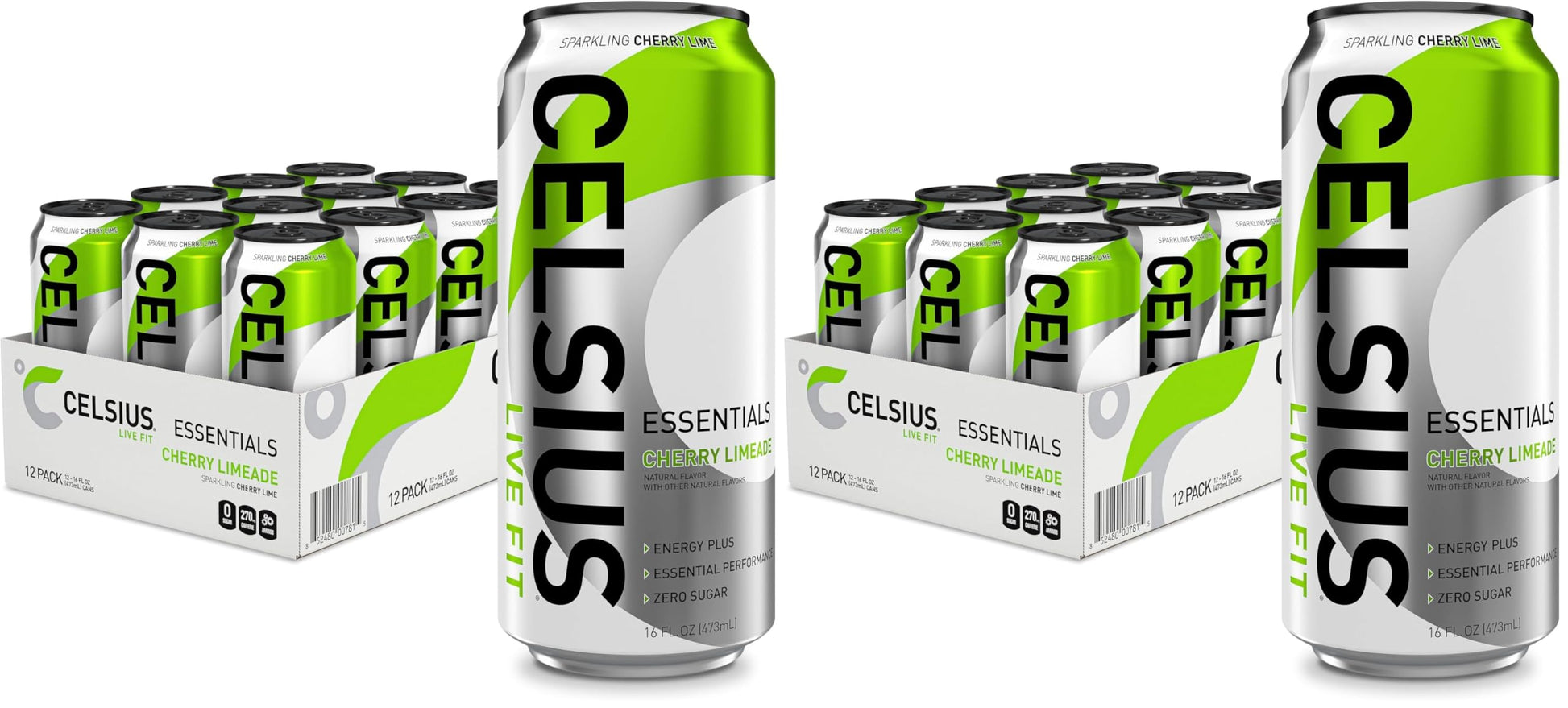 CELSIUS ESSENTIALS™ Sparkling Dragonberry, Sugar Free Performance Energy Drink, 16 Fl Oz (Pack of 12)