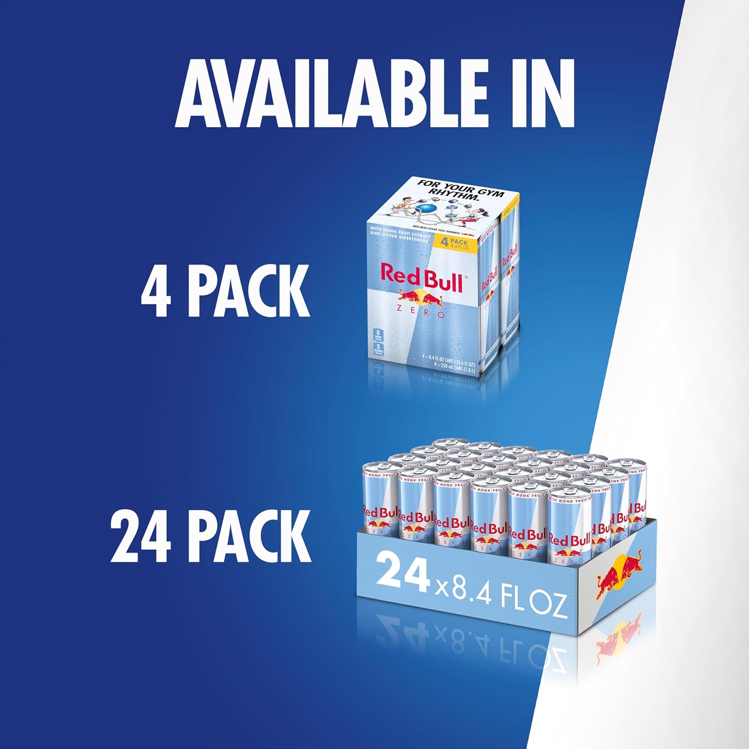 Red Bull Energy Drink, Total Zero, 8.4 Fl Oz, 24 Count