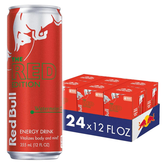 Red Bull Energy Drink, Red Edition, 12 Fl Oz (Pack of 24)