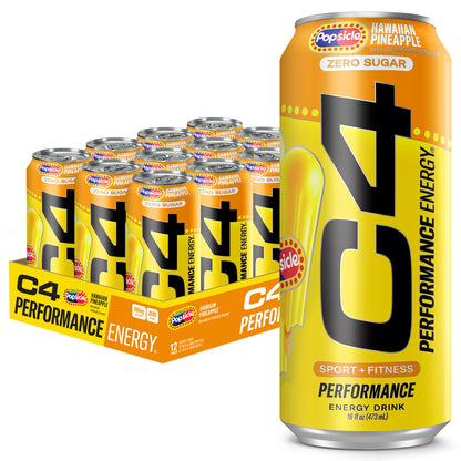 Cellucor C4 Performance Energy Drink | Strawberry Blast | Zero Sugar Carbonated Preworkout Energy | 200mg Caffeine with Beta Alanine | 16 Fl Oz (12 Pack)