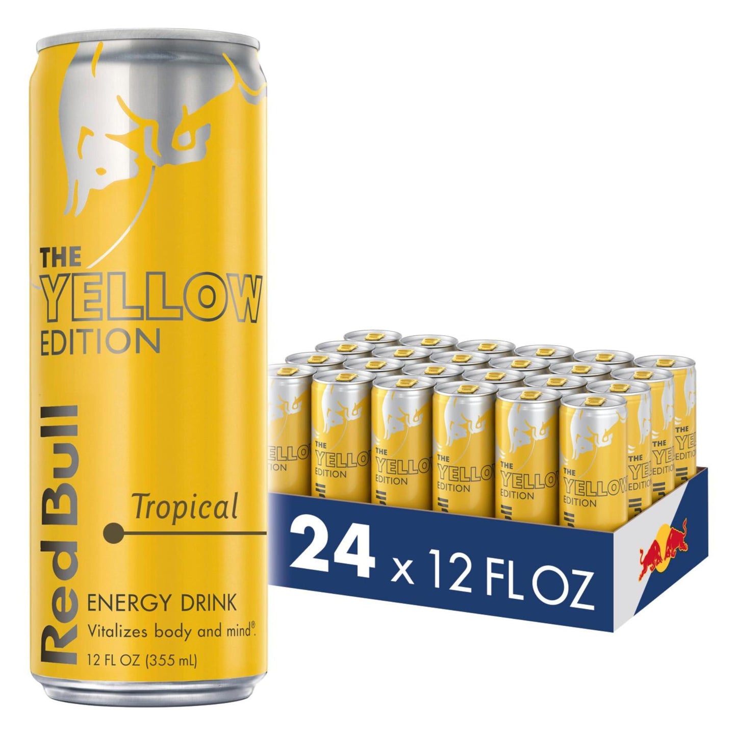 Red Bull Energy Drink, Tropical Yellow Edition, 12 Fl Oz (Pack of 24)
