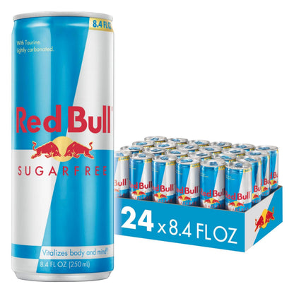 Red Bull Sugar Free Energy Drink with 151mg Caffeine plus Taurine & B Vitamins, 16 Fl Oz, Pack of 12 Cans