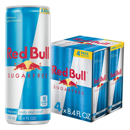 Red Bull Sugar Free Energy Drink with 151mg Caffeine plus Taurine & B Vitamins, 16 Fl Oz, Pack of 12 Cans