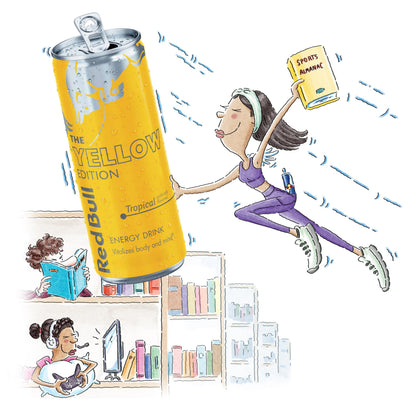 Red Bull Energy Drink, Tropical Yellow Edition, 12 Fl Oz (Pack of 24)