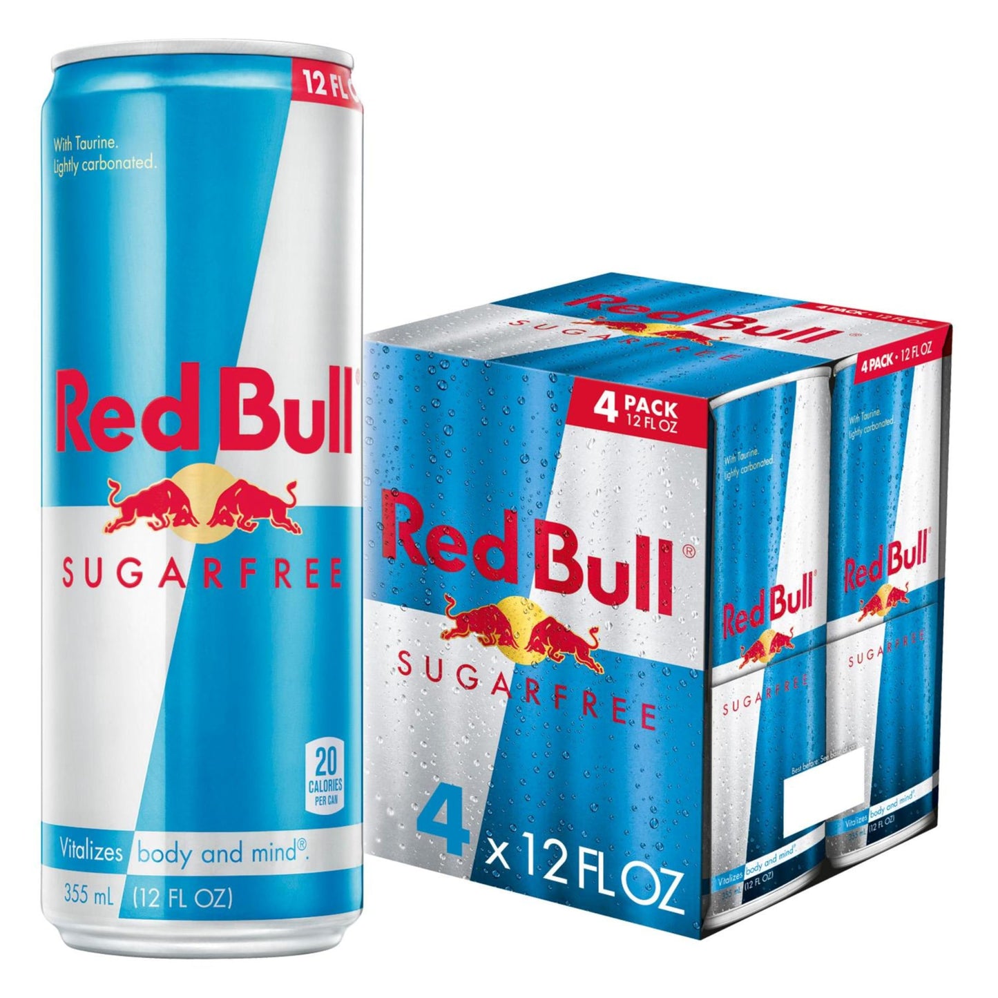 Red Bull Sugar Free Energy Drink with 151mg Caffeine plus Taurine & B Vitamins, 16 Fl Oz, Pack of 12 Cans