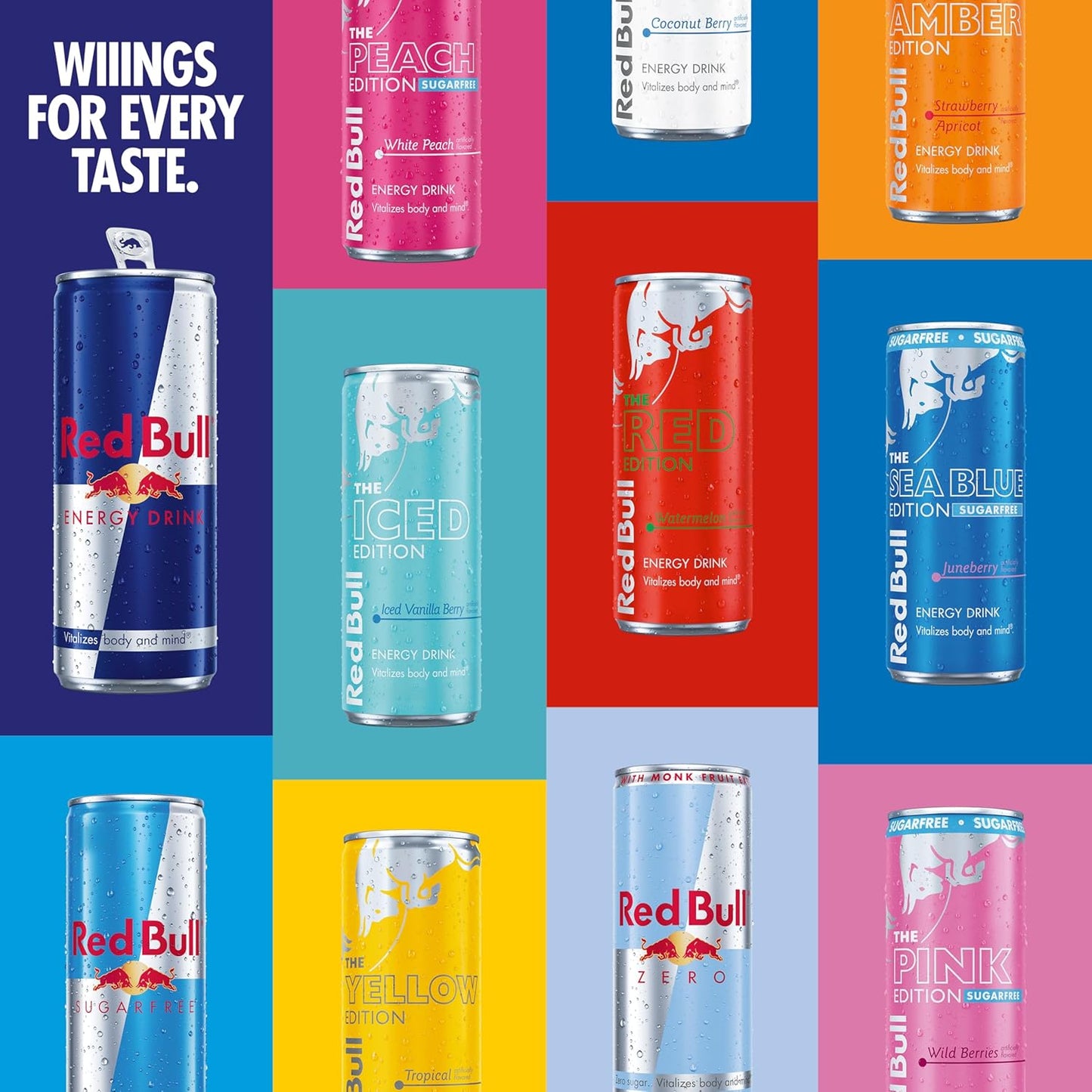 Red Bull Sugar Free Energy Drink with 151mg Caffeine plus Taurine & B Vitamins, 16 Fl Oz, Pack of 12 Cans
