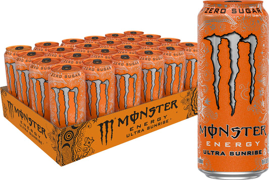 Monster Energy Drink, Ultra Sunrise, 16 Fl Oz (Pack of 24)