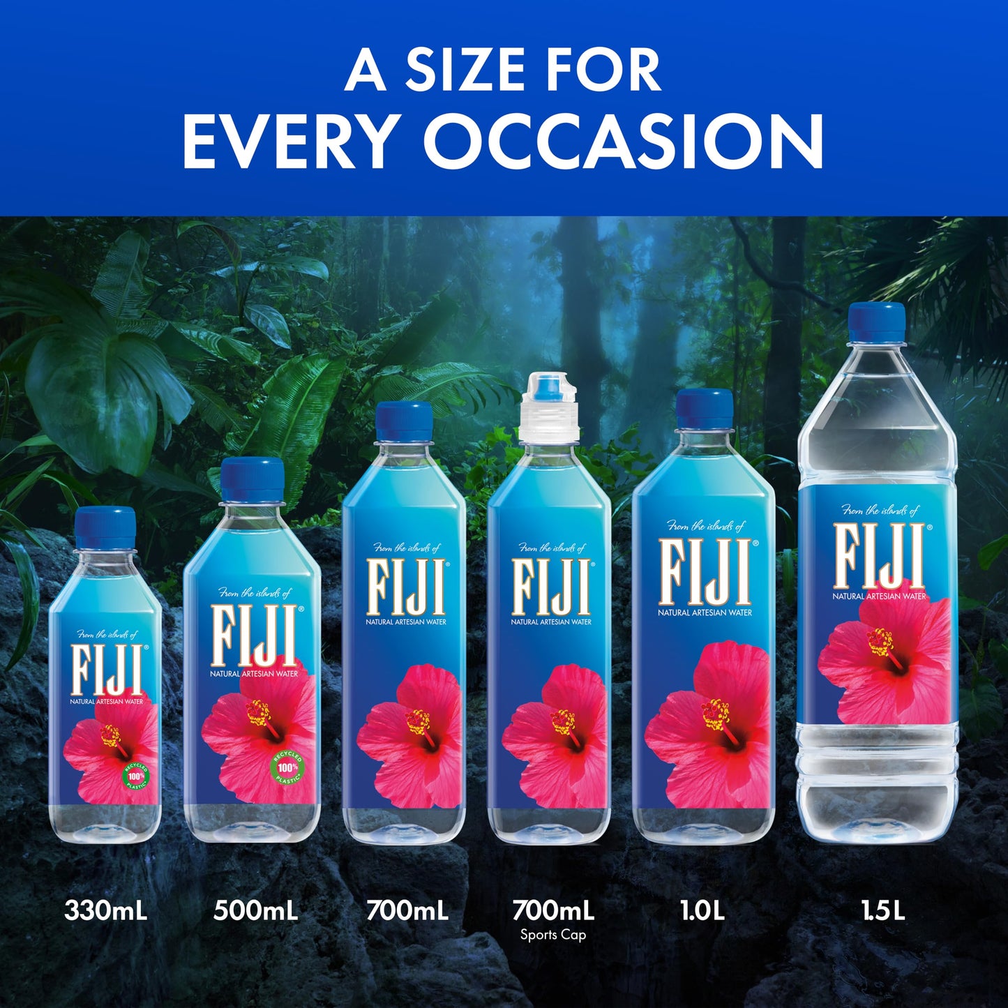 FIJI Natural Artesian Bottled Water, 1L (33.8 Fl Oz) (Pack of 12)