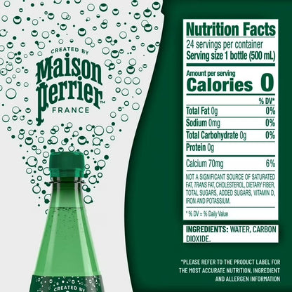 Maison Perrier Sparkling Water 16.9 Fl Oz Bottle (Pack of 24)