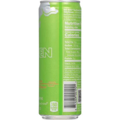 Red Bull Energy Drink, Green Edition (Curuba Elderflower), 12 Fl Oz Can, (Pack of 24)