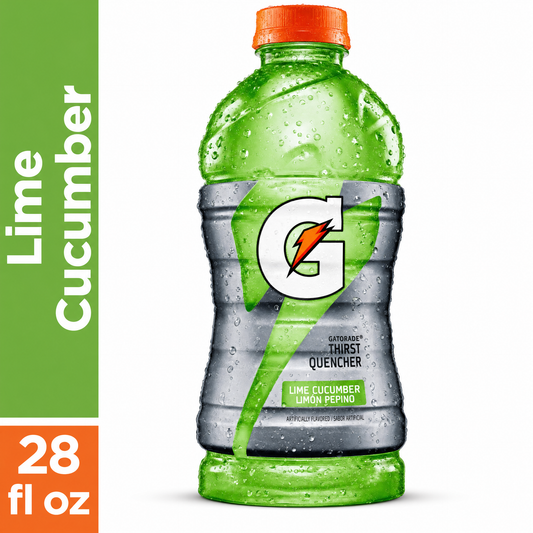 Gatorade, Sports Hydration Beverage, Lime Cucumber, 28 Fl Oz (Pack of 15)
