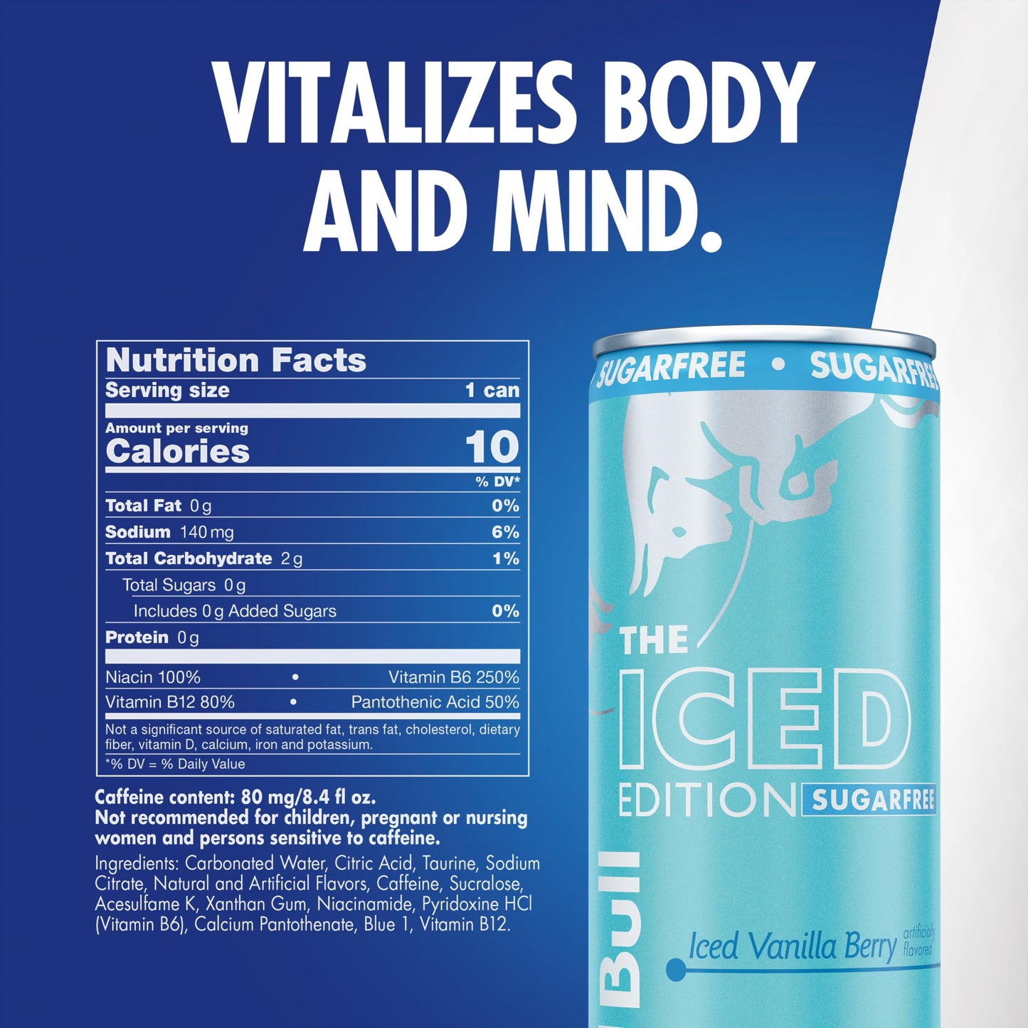 Red Bull Iced Edition (Iced Vanilla Berry) Sugar Free Energy Drink, 8.4 Fl Oz Can (Pack of 24)