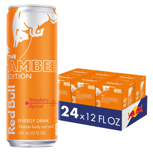 Red Bull Energy Drink, Amber Edition, 12 Fl Oz (Pack of 24)