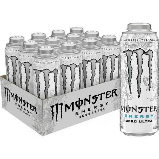 Monster Zero Ultra Megacan Energy Drink, 24 Fl Oz Can (Pack of 12)