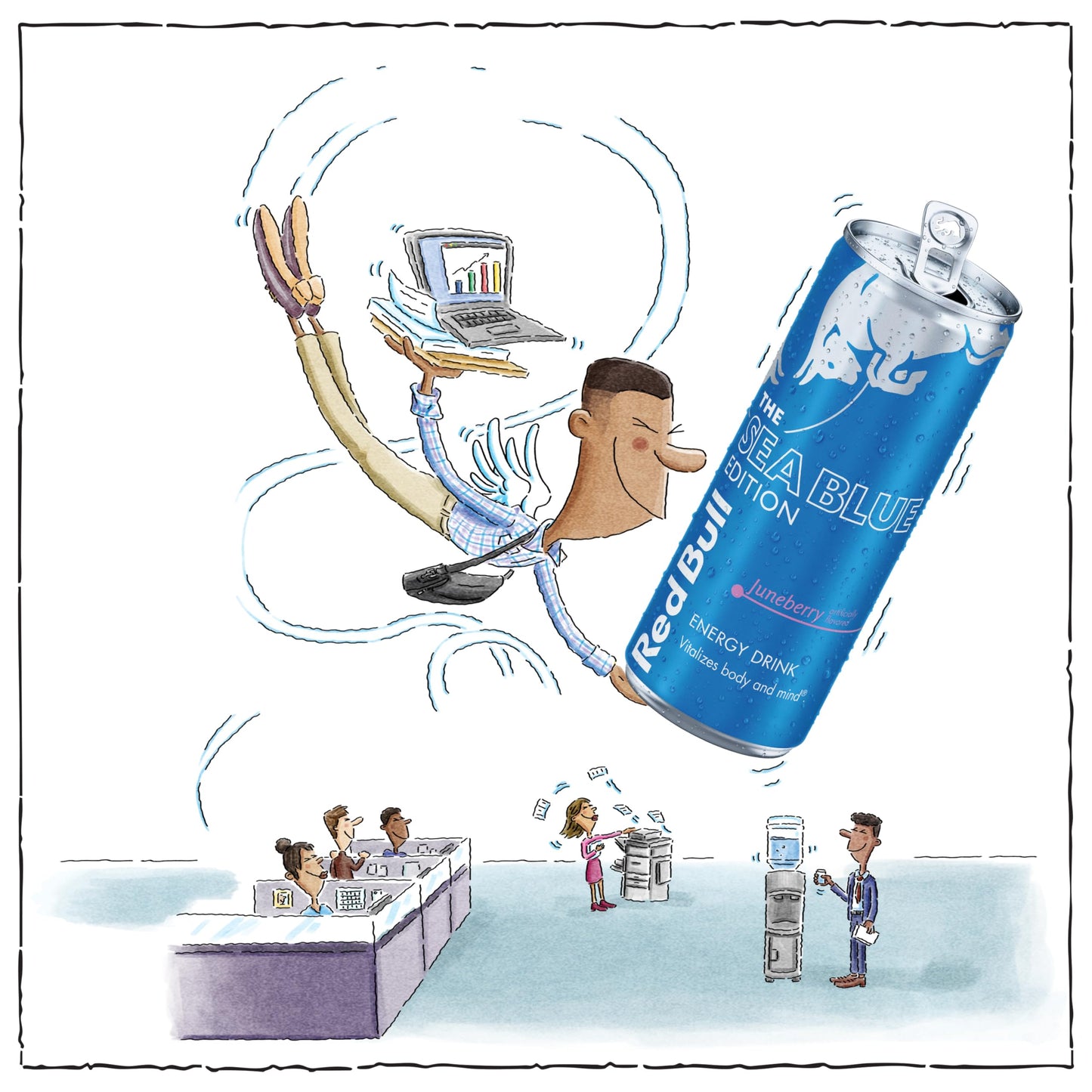 Red Bull Energy Drink, Sea Blue Edition (Juneberry), 12 Fl Oz (Pack of 24)