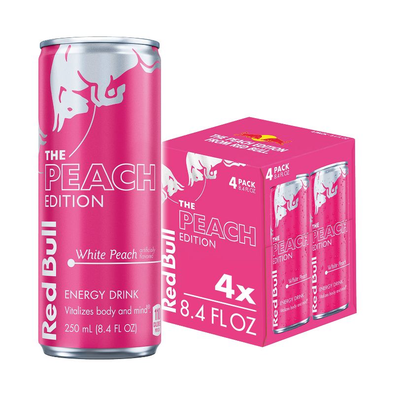 Red Bull Peach Edition (Peach-Nectarine) energy drink 8.4 fl oz can, 24 Pack