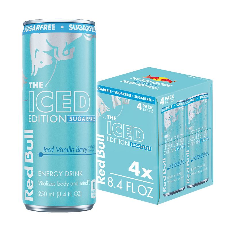 Red Bull Iced Edition Sugarfree (Iced Vanilla Berry) energy drink 8.4 fl oz can, 24 Pack