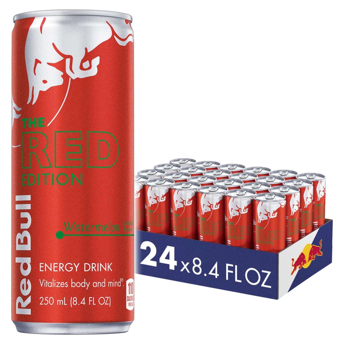Red Bull Red Edition (Watermelon) Energy Drink, 8.4 Fl Oz Can (Pack of 24)