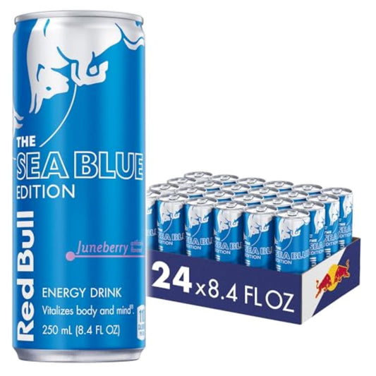 Red Bull Sea Blue Edition (Juneberry) Energy Drink, 8.4 Fl Oz (Pack of 24)